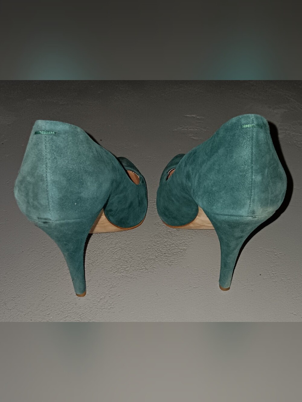 ✨️Madewell Women's Teal Suede Pointed-Toe Heels-Mira Style, Sz. 9 - Picture 6 of 7